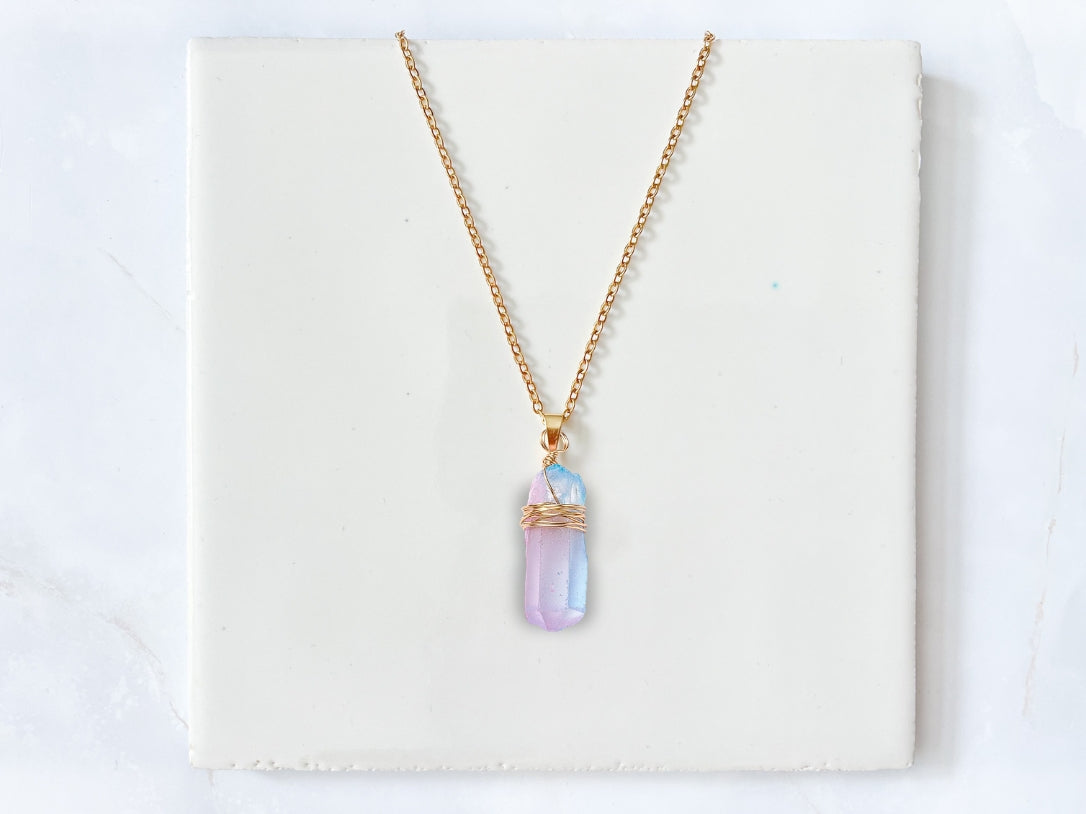 Fluoriet Kwarts Edelsteen Ketting