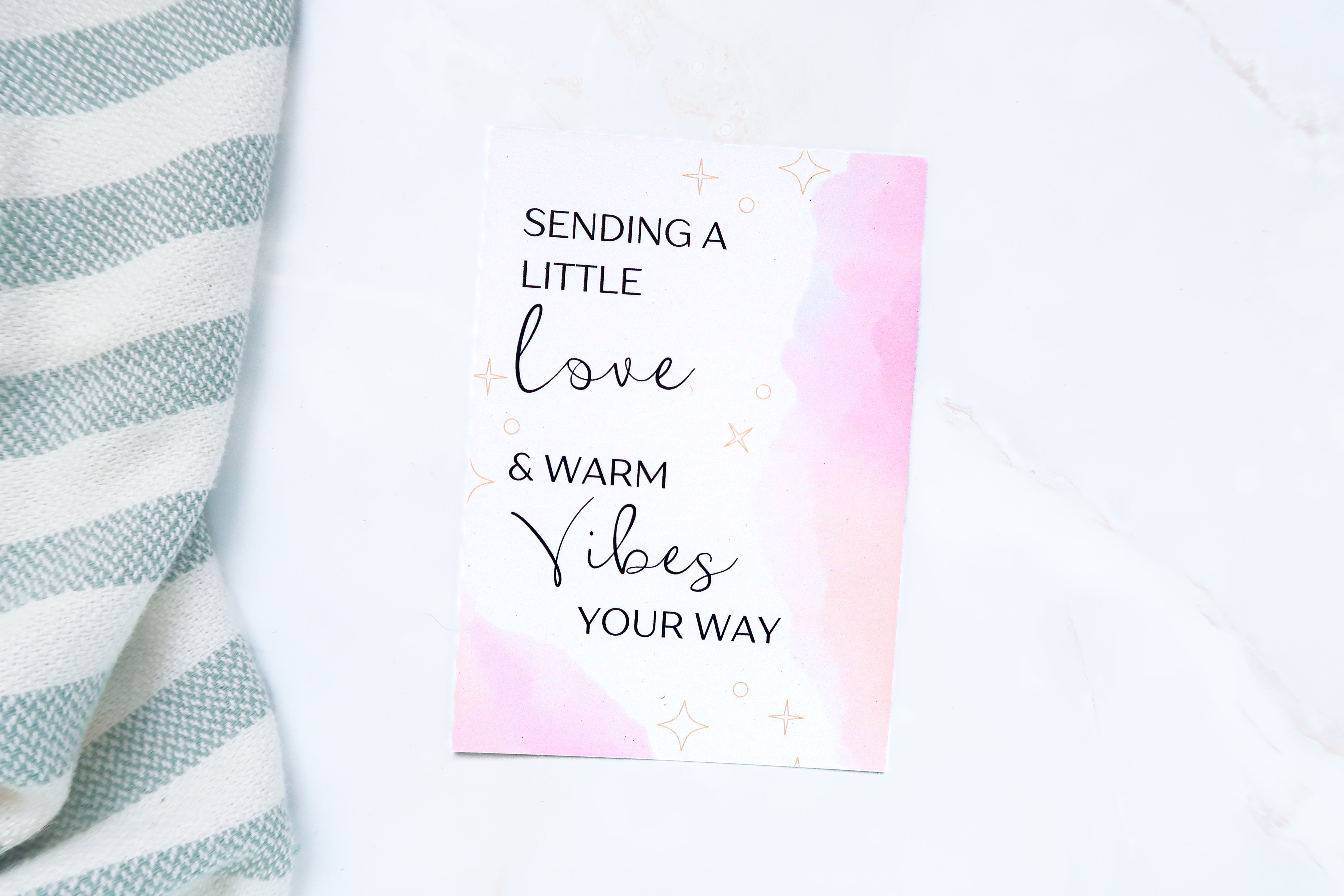Sending a little love and warm vibes your way card