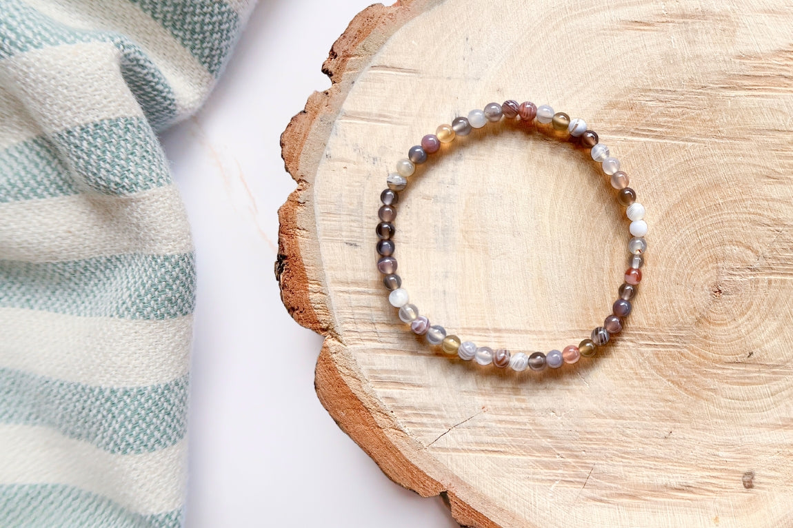 Agate stretch bracelet