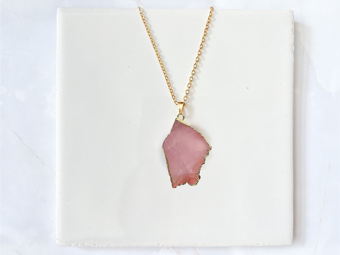 Rozenkwarts - Edelsteen Ketting