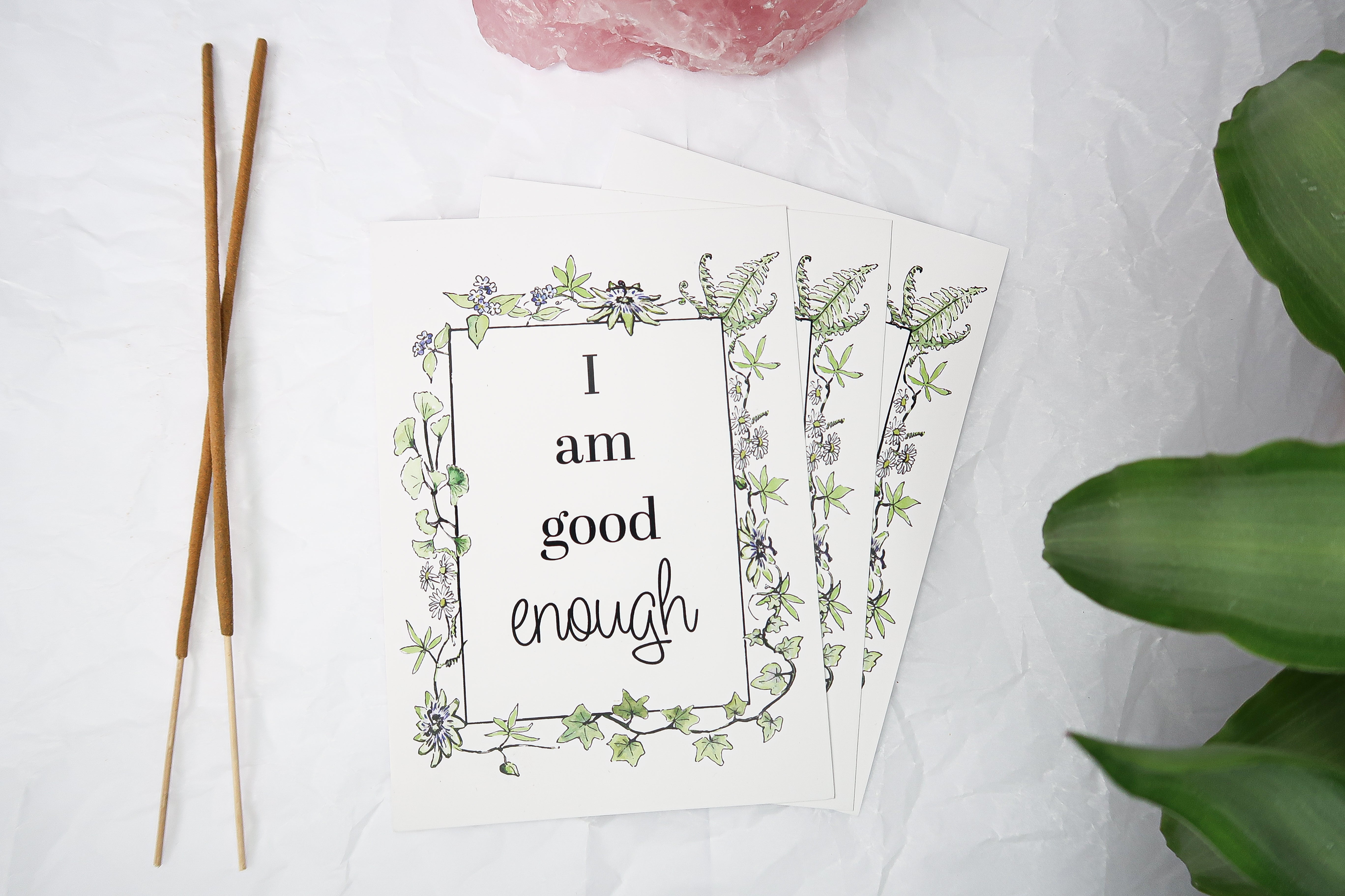 Zelfliefde kaarten: I am good enough. 