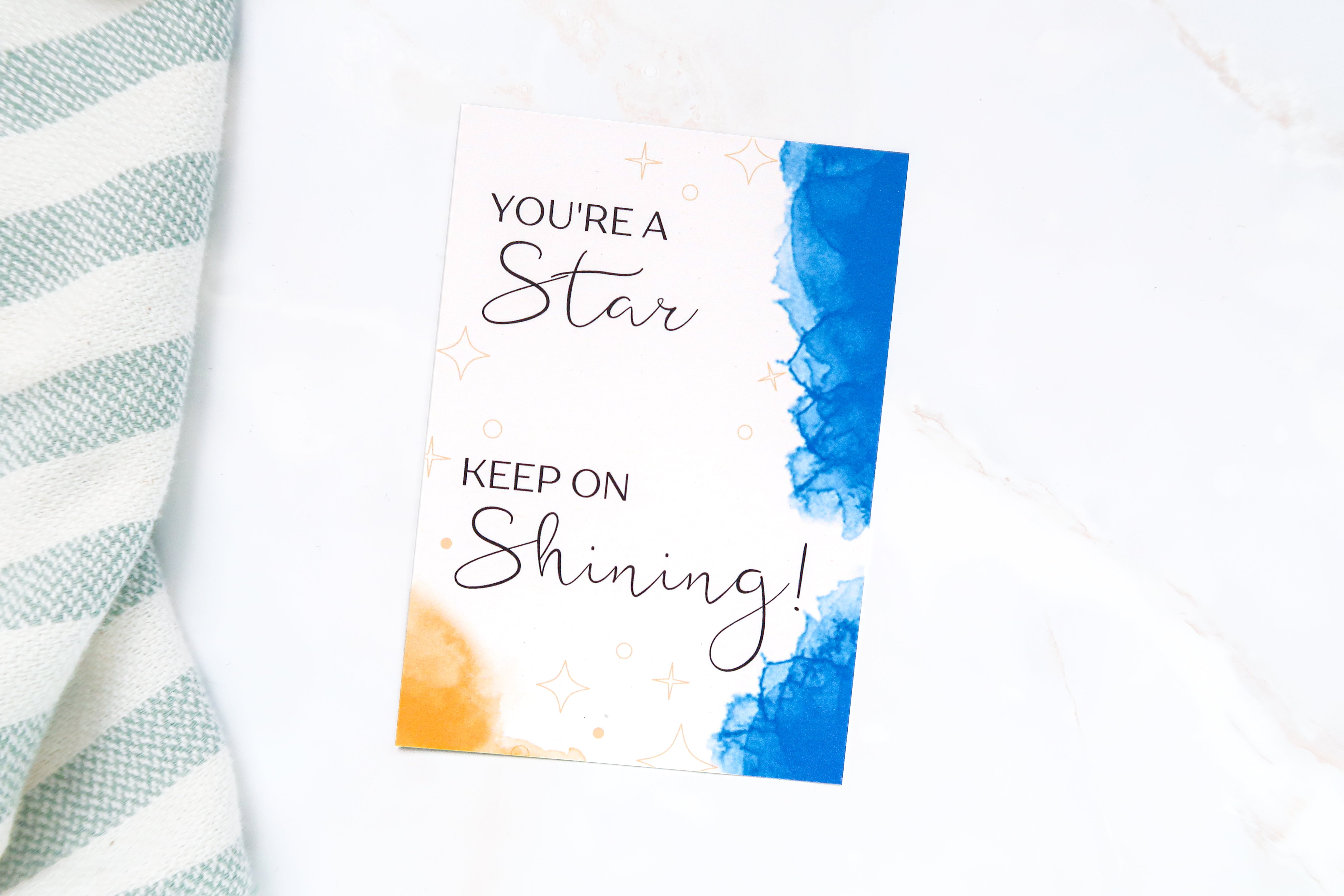 You're a star, keep on shining! card